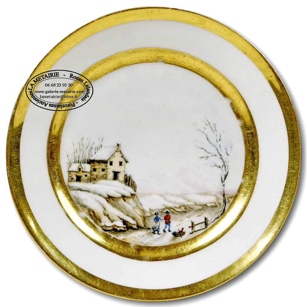 PARIS - Manufacture INDÉTERMINÉE - ASSIETTE - Ep. DÉBUT XIXe