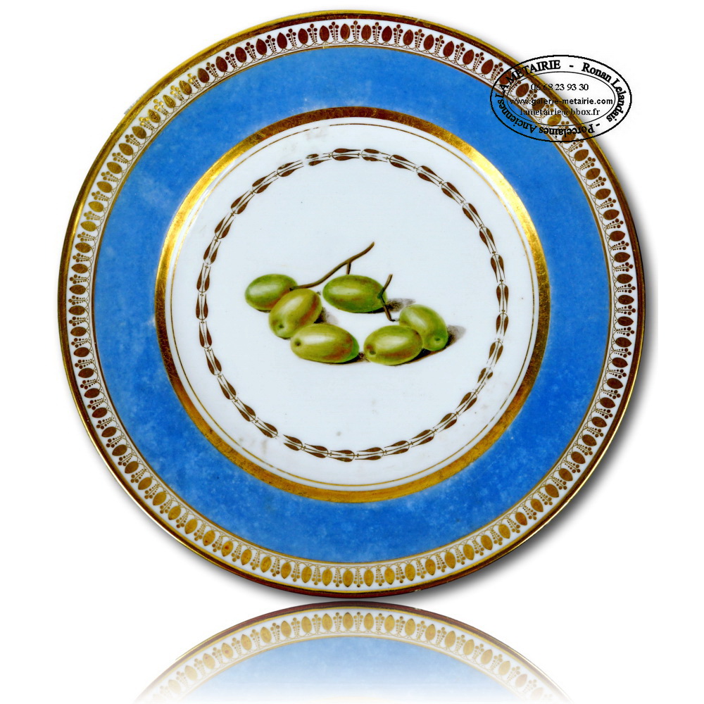 PARIS - Manufacture de la DUCHESSE D’ANGOULÊME - DAGOTY - ASSIETTE - Ep. DÉBUT XIXe