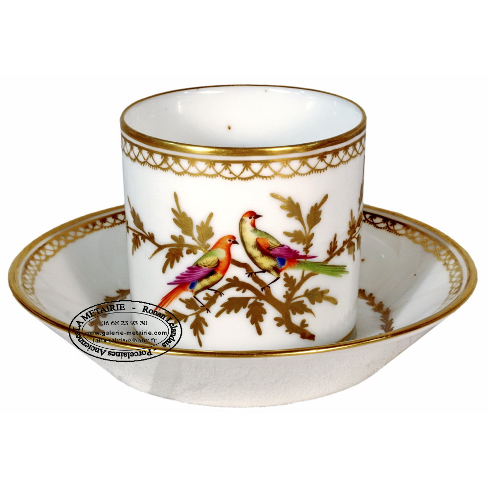 TASSE litron et sa SOUCOUPE - porcelaine de PARIS