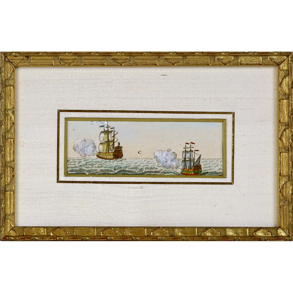 GRAVURE MARINE - SIGNAUX DE CORRESPONDANCE MARITIME 