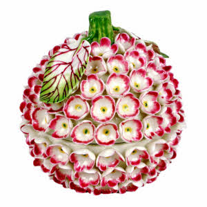 BOITE dite "BOULE DE NEIGE ROSE" - Trompe l'Oeil  en porcelaine de Didier GARDILLOU
