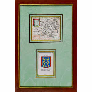 RARE CARTE du "BERRI" (BERRY) et son BLASON - Ep. MILIEU XVIIe