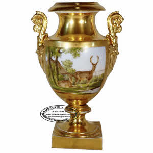 VASE balustre en porcelaine de PARIS - Ep. DEBUT XIXe